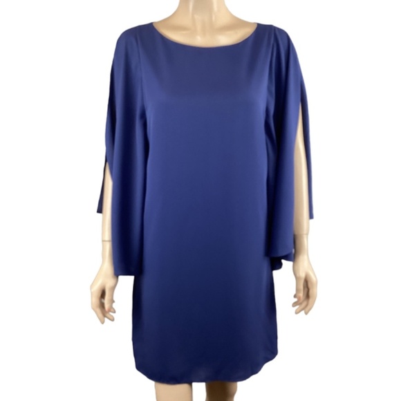 Chelsea 28 Butterfly Drape Split Sleeve Shift Dress Size XS Xsmall Blue - Picture 7 of 10